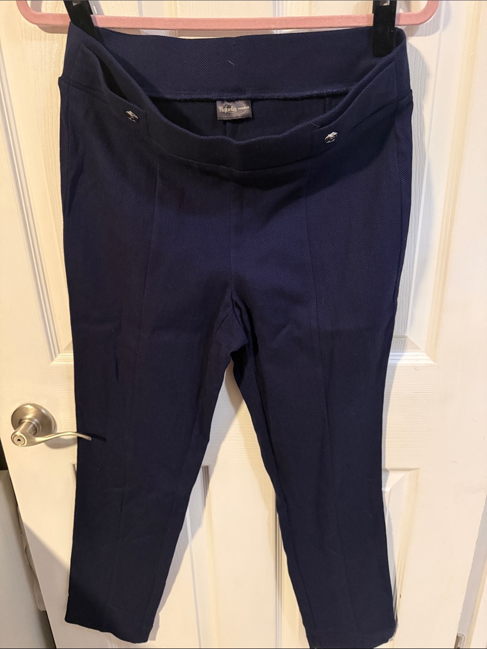Rafaella Dark Navy Straight Leg Ponte Pants